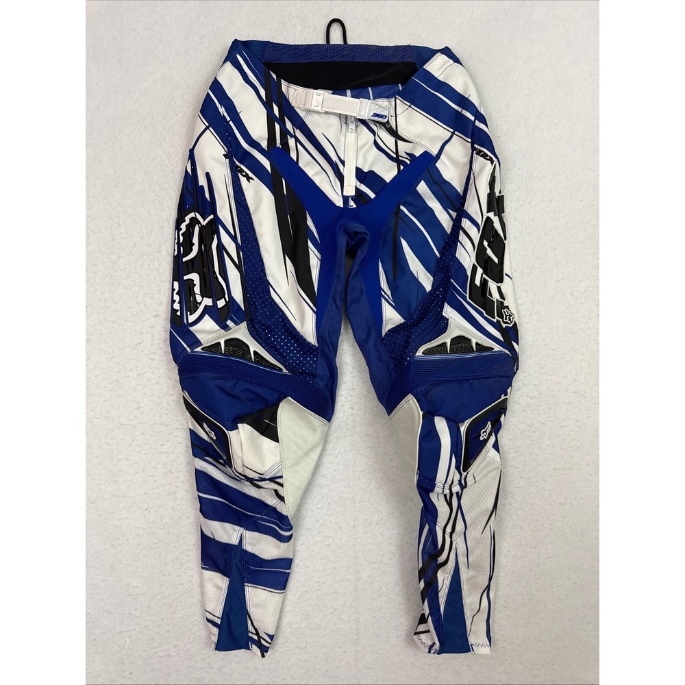 Fox Racing 360 Motocross Pants Mens 34 Blue White Black Dirt Bike MX ATV Riding
